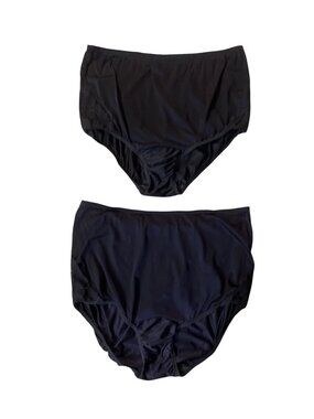 Vintage High-Waisted Black & Lace Panties Set Of 2 Womens L/XL? Used